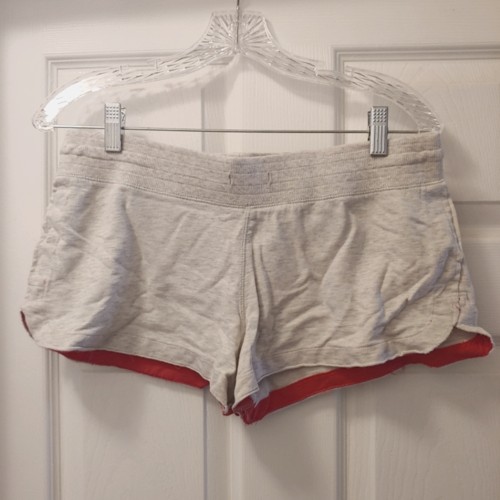 Xhilaration Gray and Red Pajama Shorts Size M